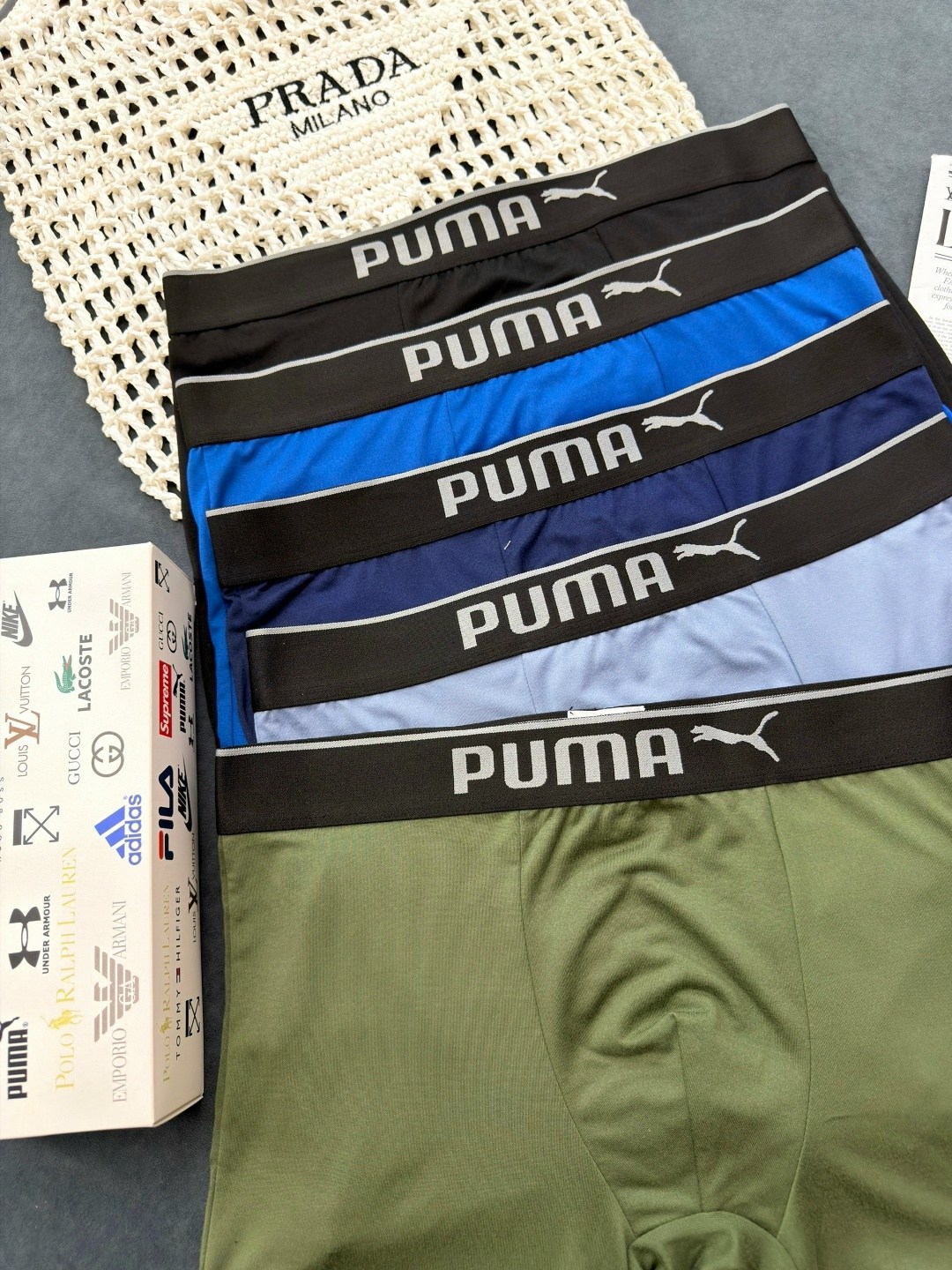 трусы мужские puma,мужские боксеры набор,мужские трусы,мужское нижнее белье,набор мужских трусов боксеров