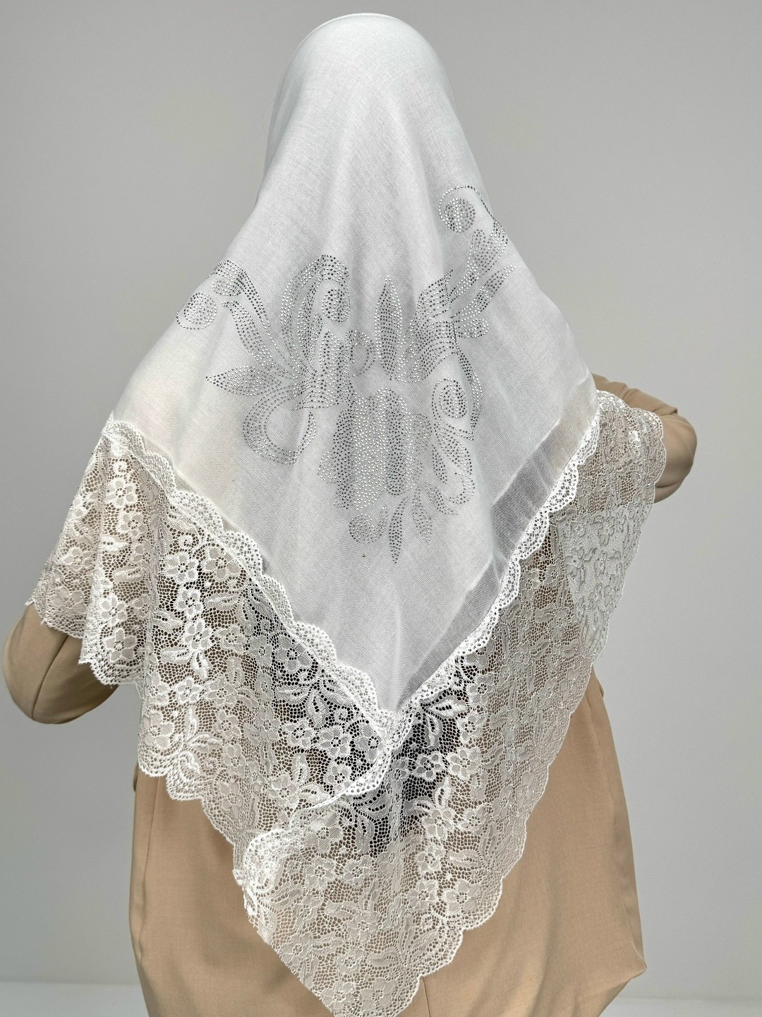 платок для церкви,платок с кружевами,белый платок,платок для храма на голову в церковь женский,кружевной платок
