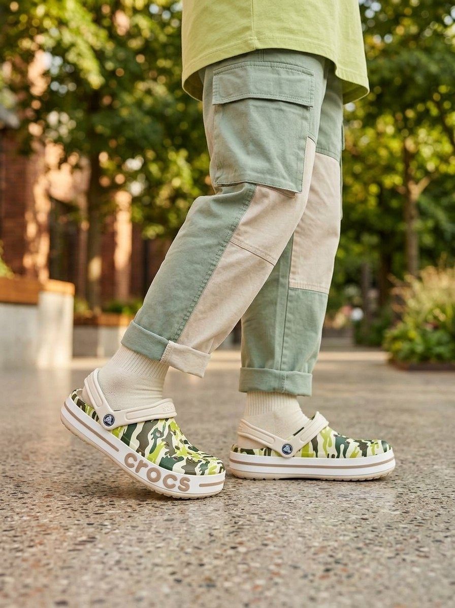 ,крокс камуфляж,crocs сабо bayaband seasonal printed clog,crocs classic,crocs clog камо