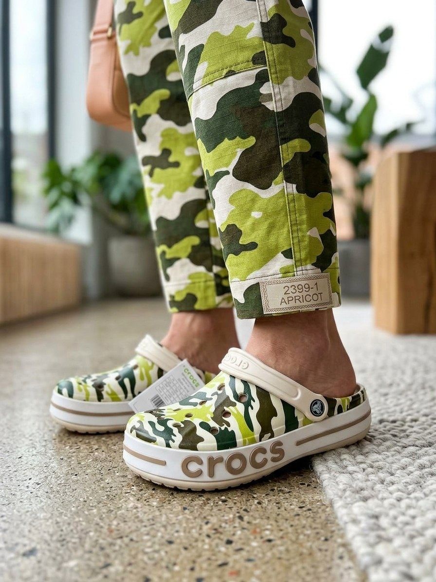 ,крокс камуфляж,crocs сабо bayaband seasonal printed clog,crocs classic,crocs clog камо