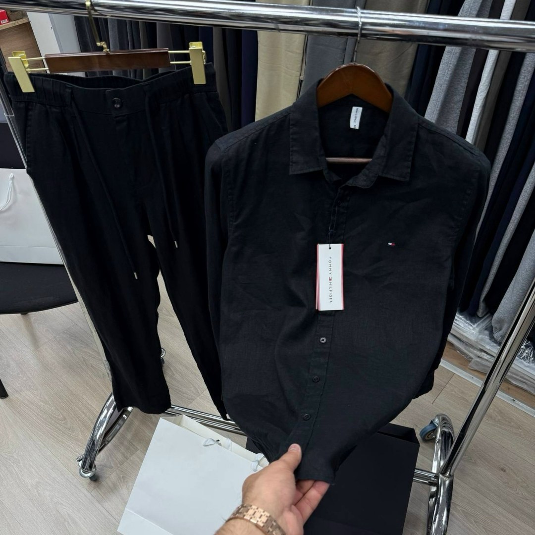 рубашка томми хилфигер черная,мужская рубашка tommy hilfiger,мужские повседневные рубашки tommy hilfiger,томми хилфигер рубашка dm0dm04405,рубашка tommy hilfiger