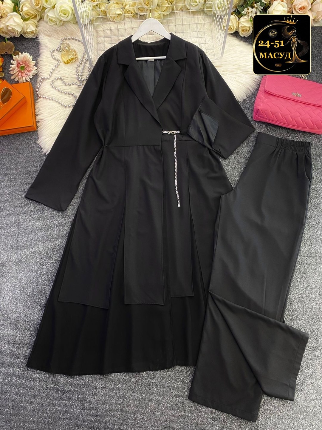 брючный костюм anastasia 950 васильковый синий,женские брючные костюмы,костюм брючной,модные брючные костюмы,костюм женский
