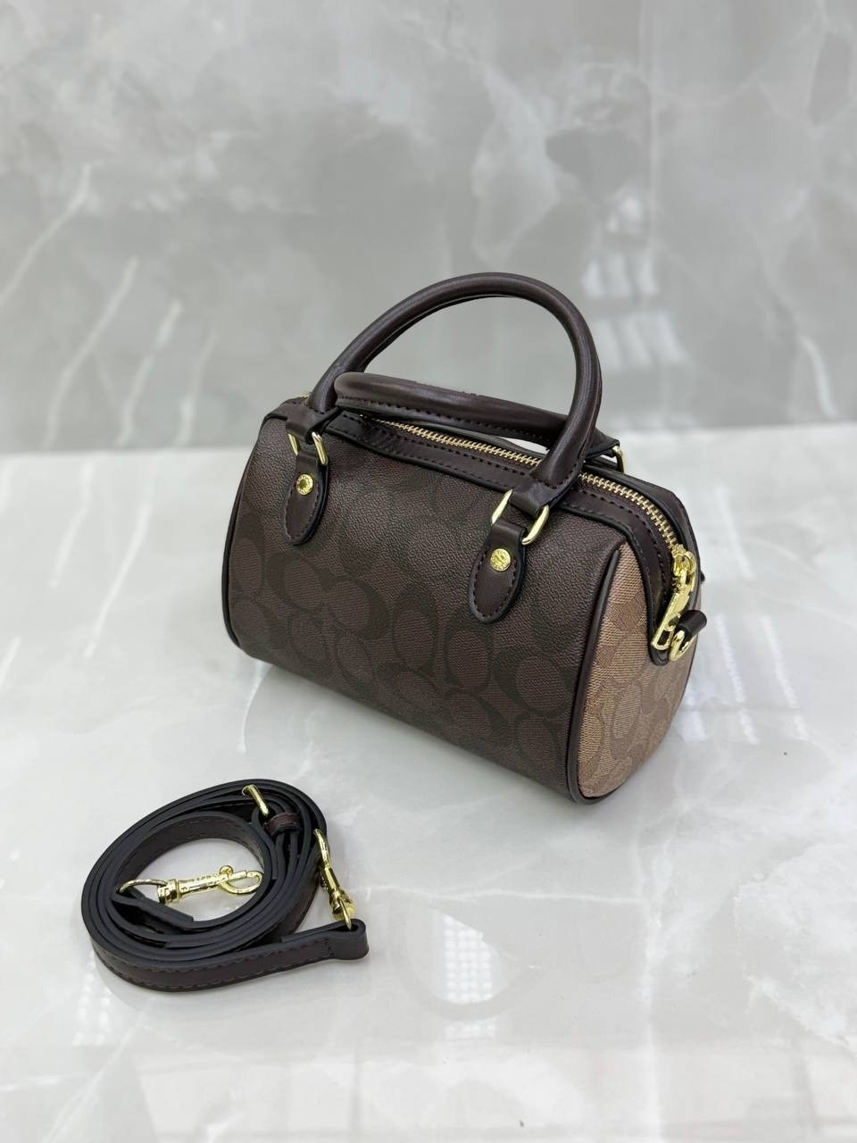 сумка женская coach,coach сумка,coach сумка rowan satchel in signature canvas,сумка coach коричневая,сумка