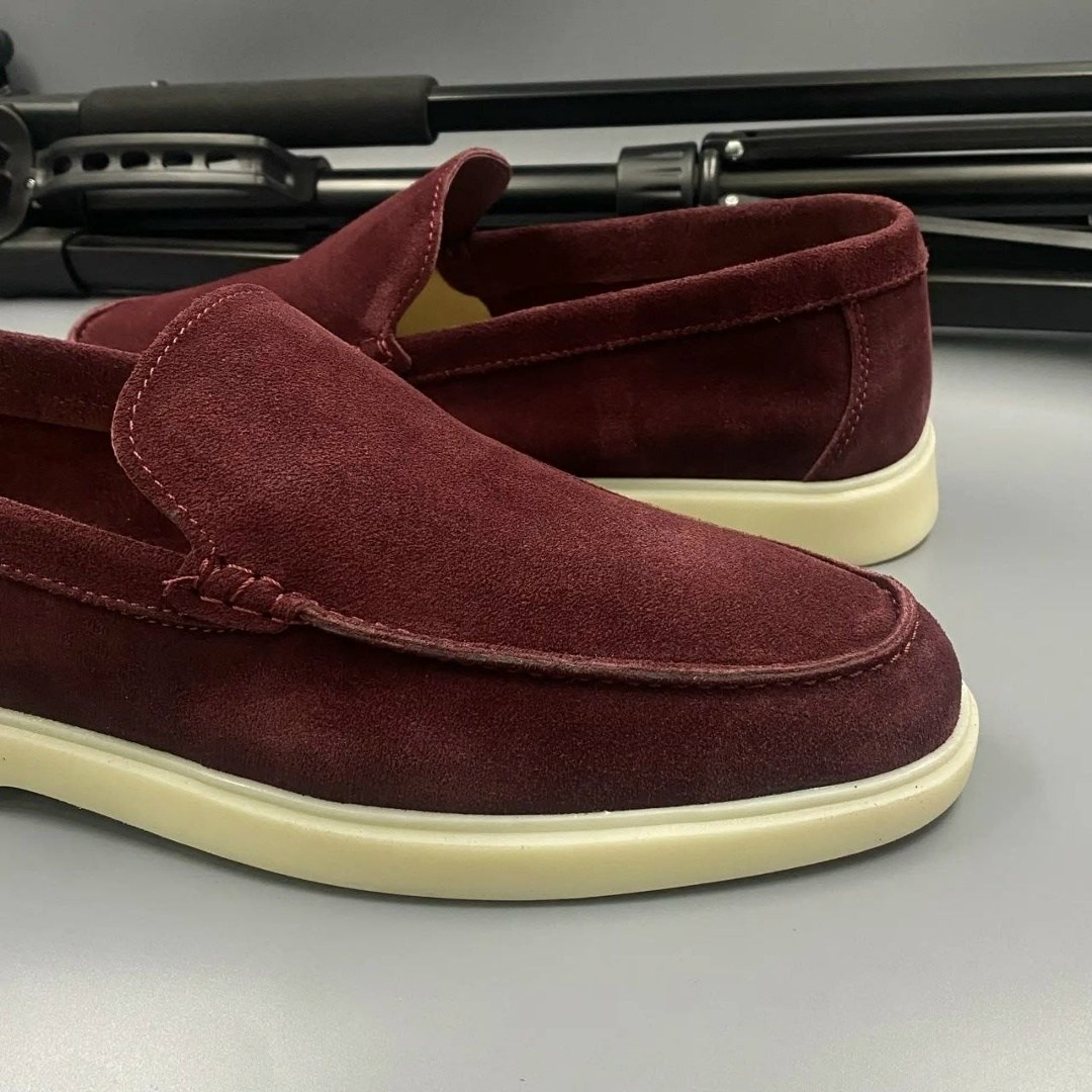 бордовые лоферы,,лоферы loro piana summer walk бордовые,loro piana бордовые лоферы,лоферы мужские бордовые