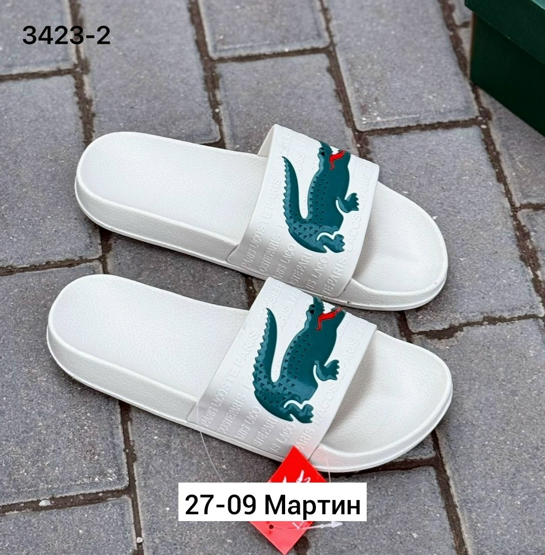 шлепки лакост,шлепанцы lacoste,шлепанцы лакост женские,шлепки лакост мужские,lacoste croco sliders in white