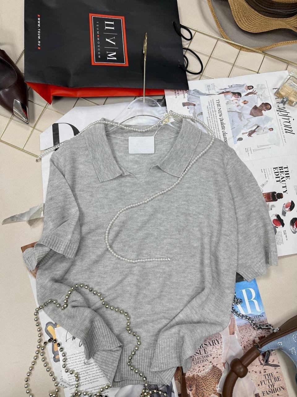 женская футболка-поло с коротким рукавом голубая кофта vi&so 477159029,джемпер женский поло,джемпер,голубой джемпер,женская футболка-поло с коротким рукавом голубая кофта vi&so