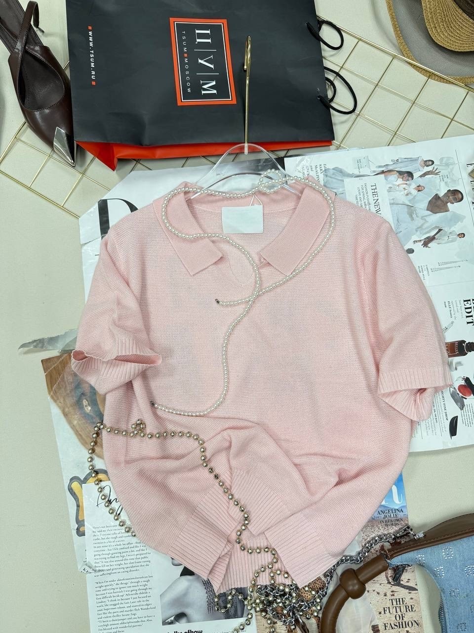 женская футболка-поло с коротким рукавом голубая кофта vi&so 477159029,джемпер женский поло,джемпер,голубой джемпер,женская футболка-поло с коротким рукавом голубая кофта vi&so
