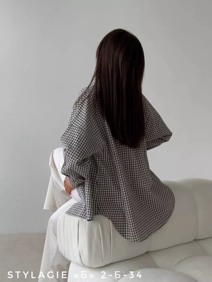 хлопковая рубашка в клетку cosmo brand,рубашка оверсайз летняя в клетку betrendy wear,стильная рубашка,хлопковая рубашка в клетку,рубашка оверсайз в клетку