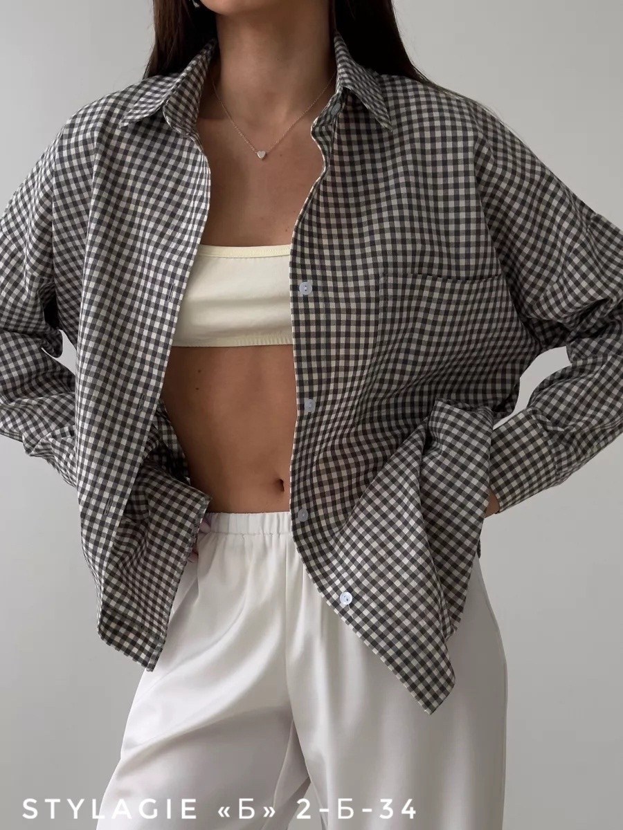 хлопковая рубашка в клетку cosmo brand,рубашка оверсайз летняя в клетку betrendy wear,стильная рубашка,хлопковая рубашка в клетку,рубашка оверсайз в клетку