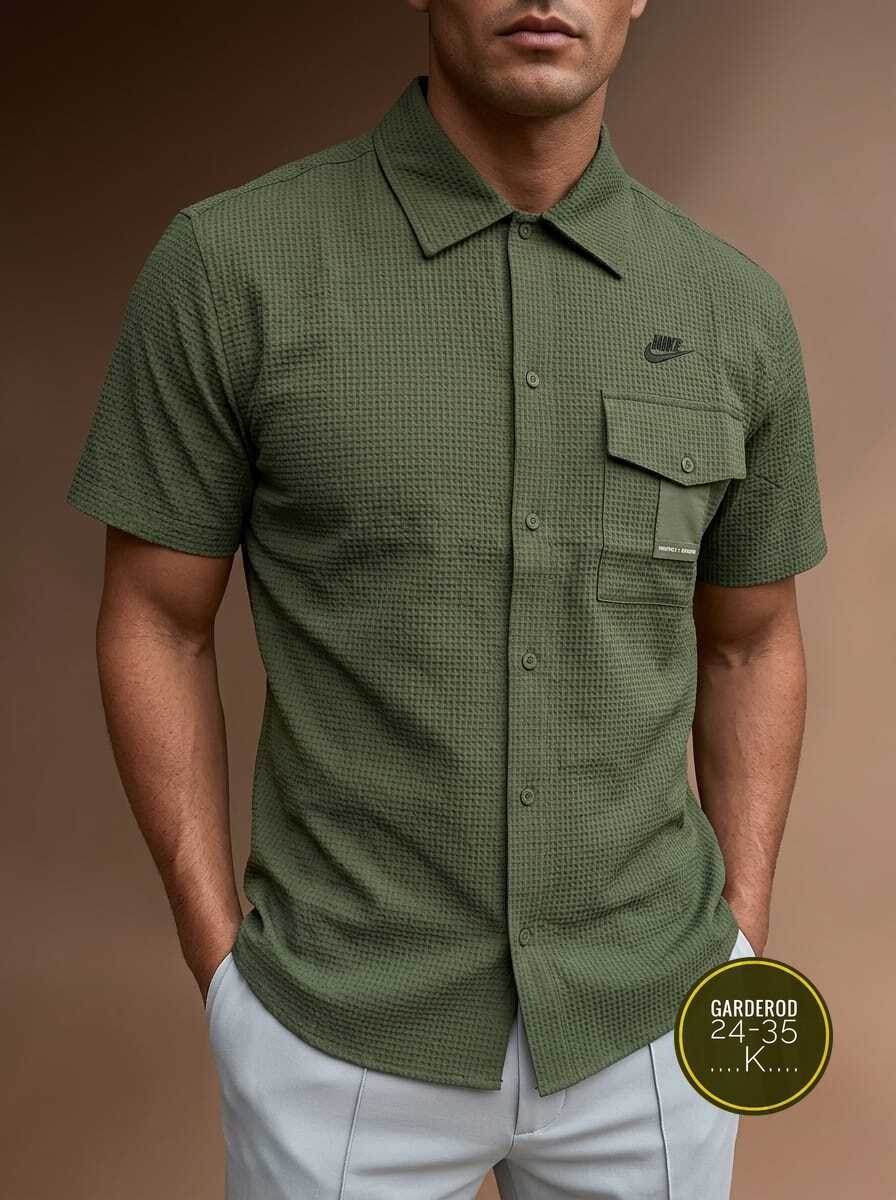 повседневная рубашка,рубашка мужская повседневная,рубашка мужская,зеленая рубашка,рубашка с карманами