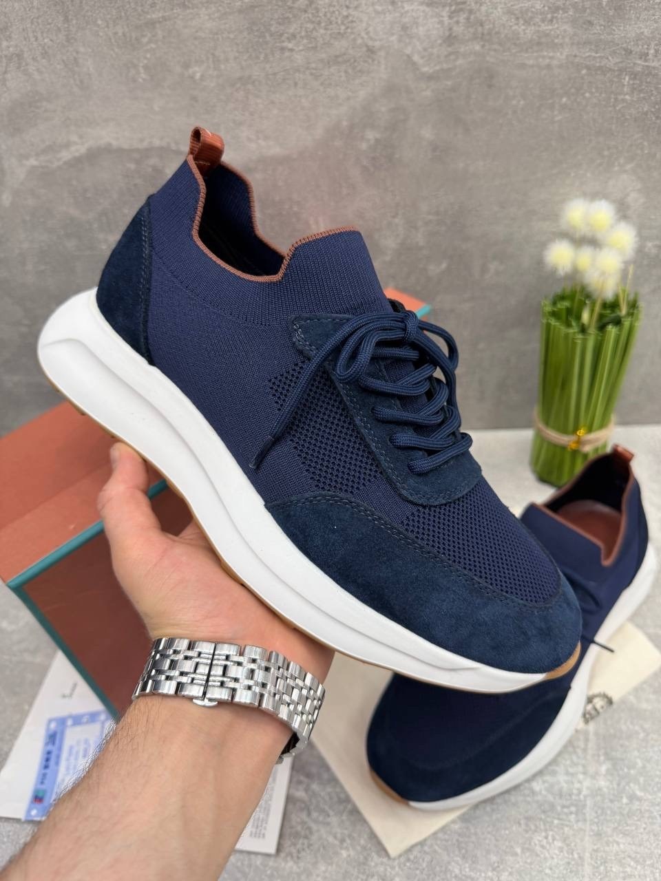 кроссовки мужские loro piana,loro piana кроссовки,мужские кроссовки loro piana knitted navy,мужские кроссовки,мужские текстильные кроссовки