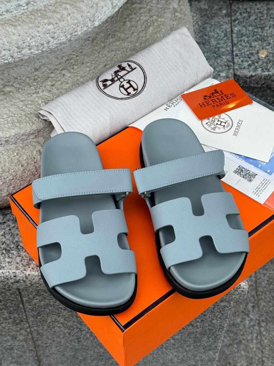 сандалии hermes,шлепанцы hermes,,тапочки hermes,кожаные шлепанцы