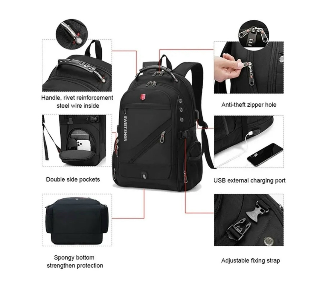 рюкзак swissgear,городской рюкзак swissgear 8810,рюкзак swissgear 8861характеристики чёрный,рюкзак,рюкзаки мужской