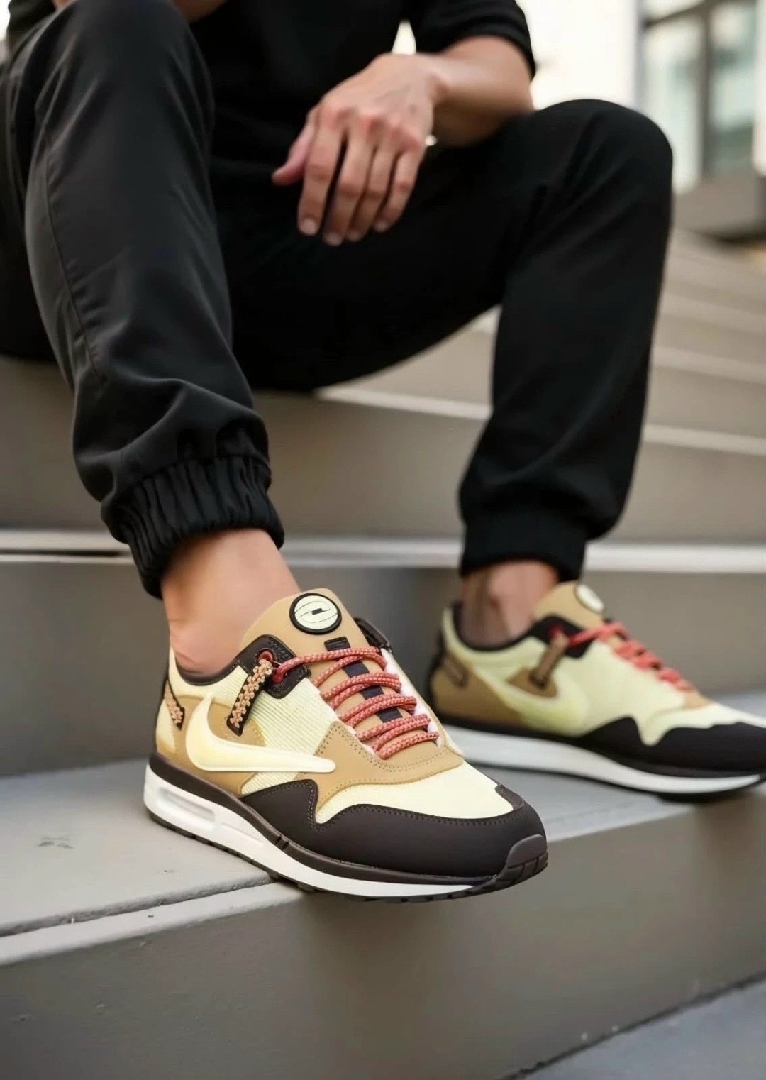 кроссовки бежевые,nike air max 1 travis scott cactus jack,кроссовка мужской,кроссовки,женские кроссовки