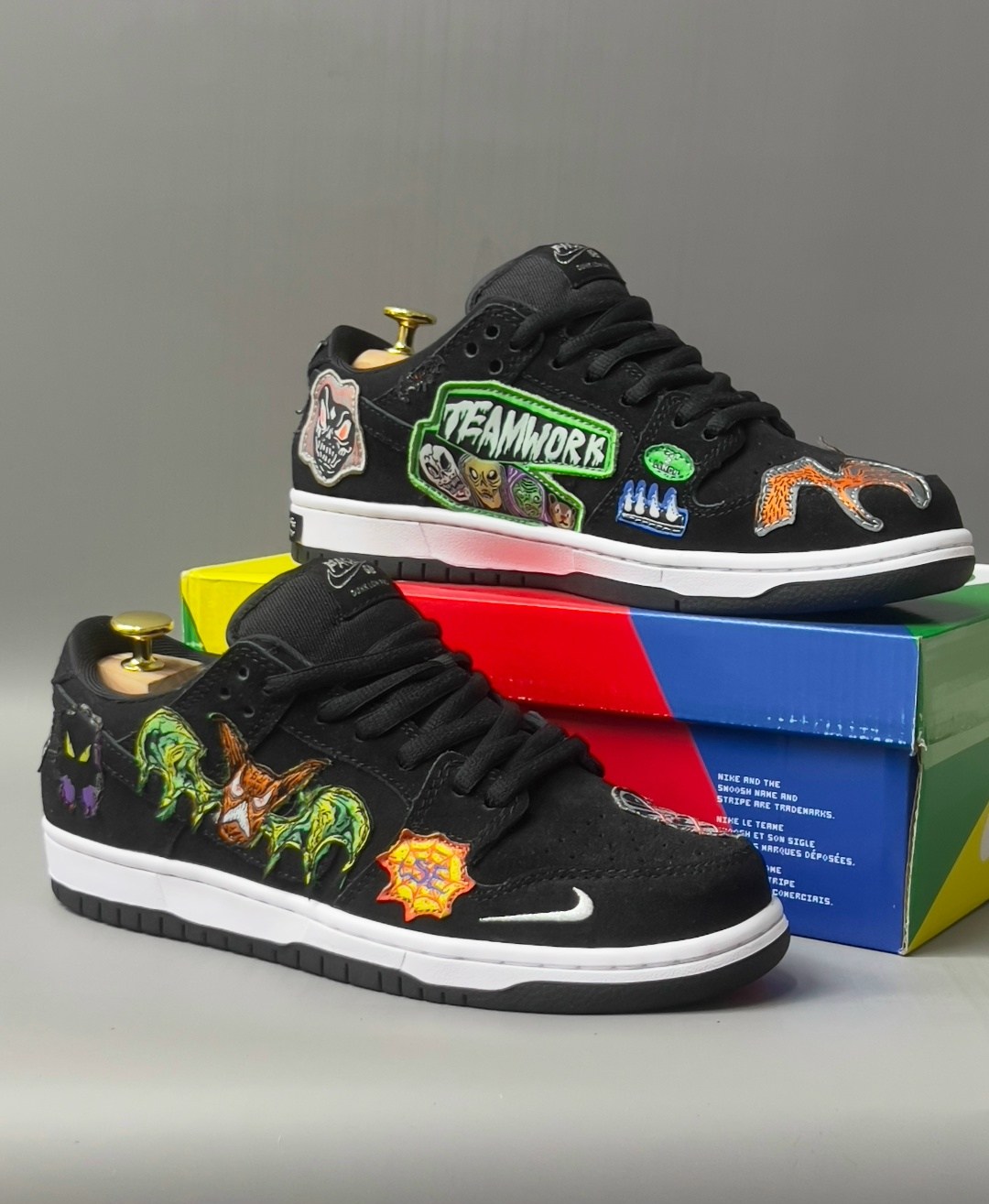 кроссовки nike sb dunk low pro qs neckface,кроссовки nike neckface x dunk low pro sb 'black',кроссовки,кроссовки nike sb dunk low,neckface x nike sb dunk low