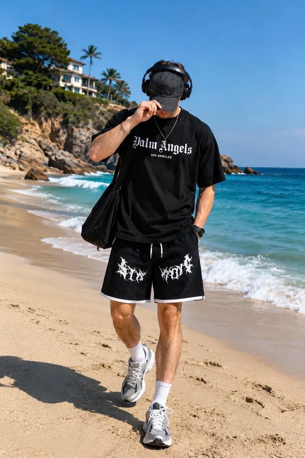 футболка palm angels,мужская мода,спортивные костюм,мужская футболка,спортивный костюм футболка