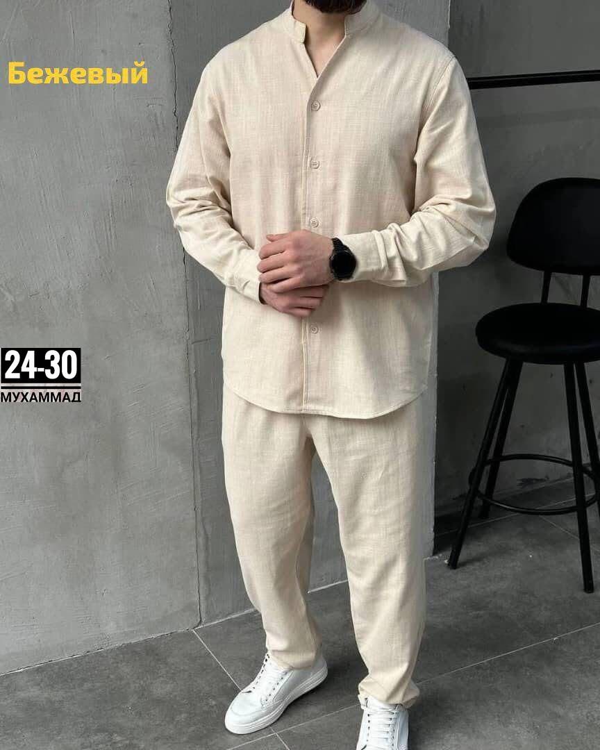 костюм для мужчин лен,костюм брючный с рубашкой,мужская мода,мужской льняной костюм,костюм из льна мужской
