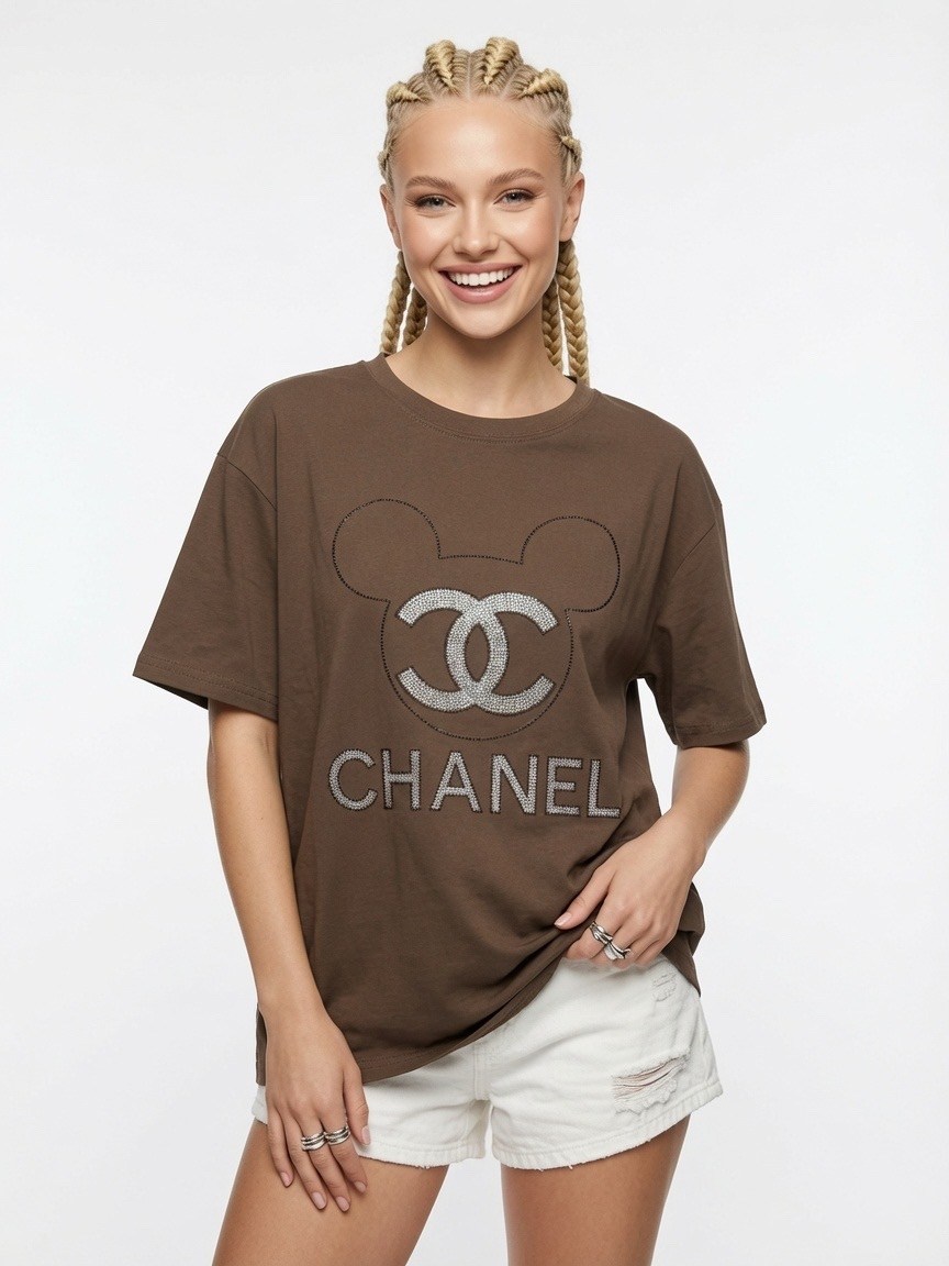 женская футболка,футболка chanel,футболки и майки,футболка,футболки и топы