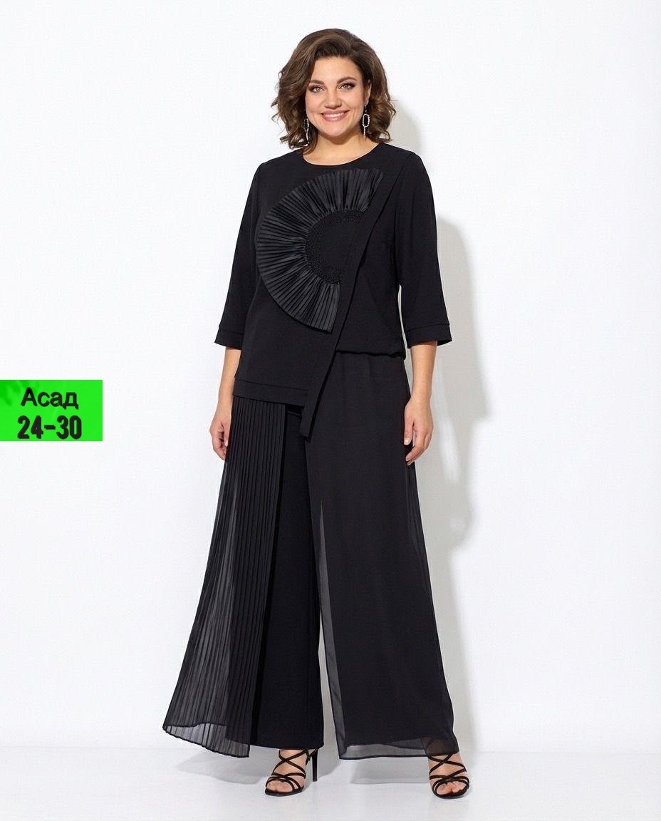 платье aira style 24413 черный,джемпер асолия 4091 черный,женский костюм,,женский брючный костюм