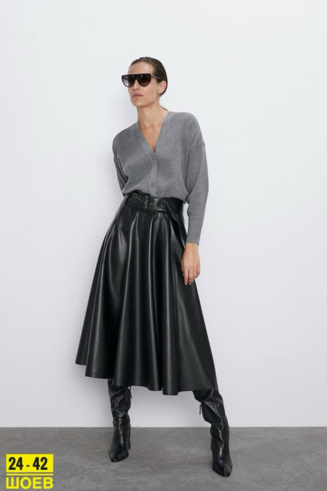 кожаная юбка zara миди,кожаная юбка,юбка из экокожи,юбка из эко кожи,кожаная юбка миди