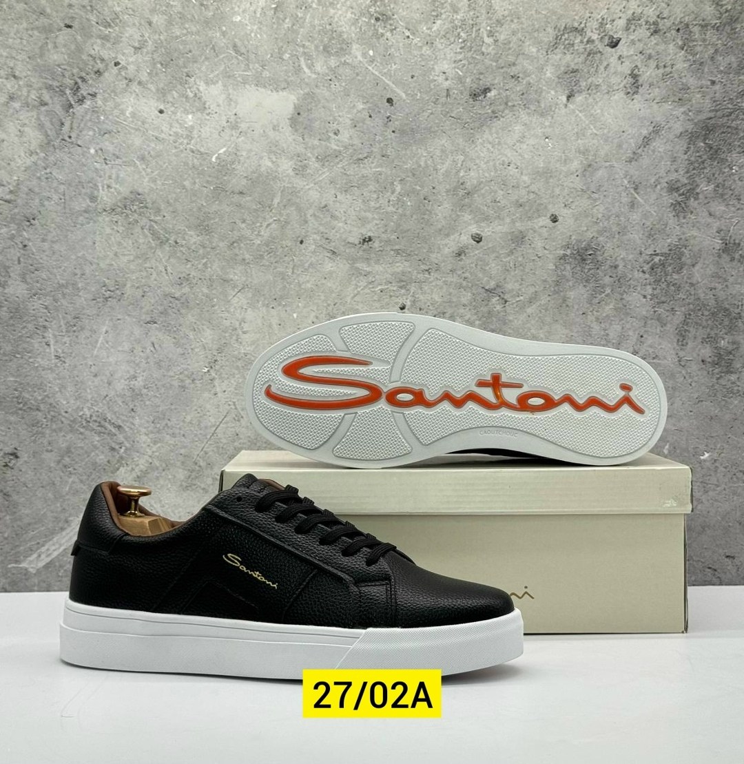 мужские кеды santoni,мужские кеды,кеды мужские кожаные,кеды мужские santoni черные,мужская
