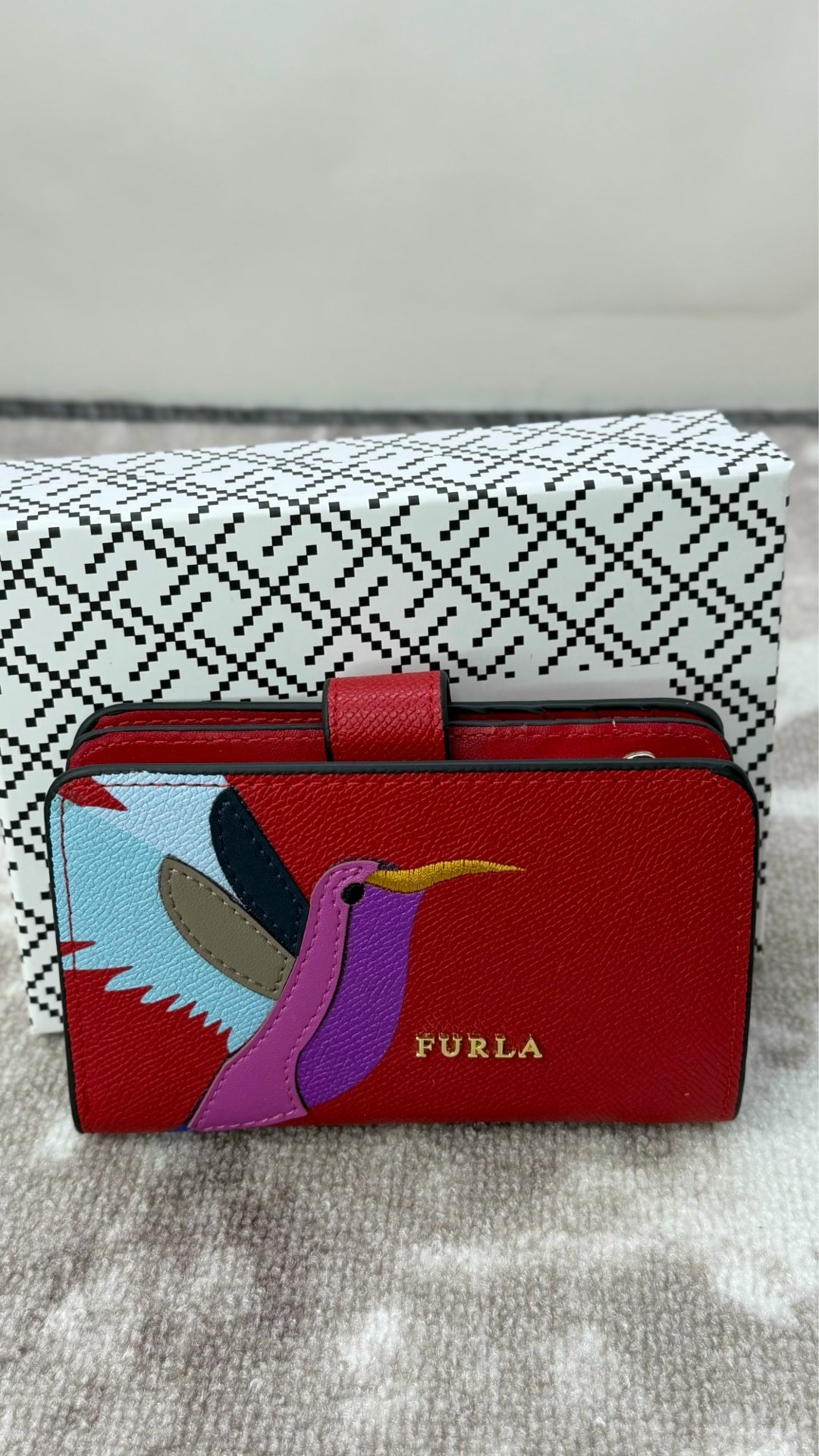 кошелек furla,кошелек женский furla f 2 черный,фурла кошелек с колибри,кошелек женский,furla колибри кошелек