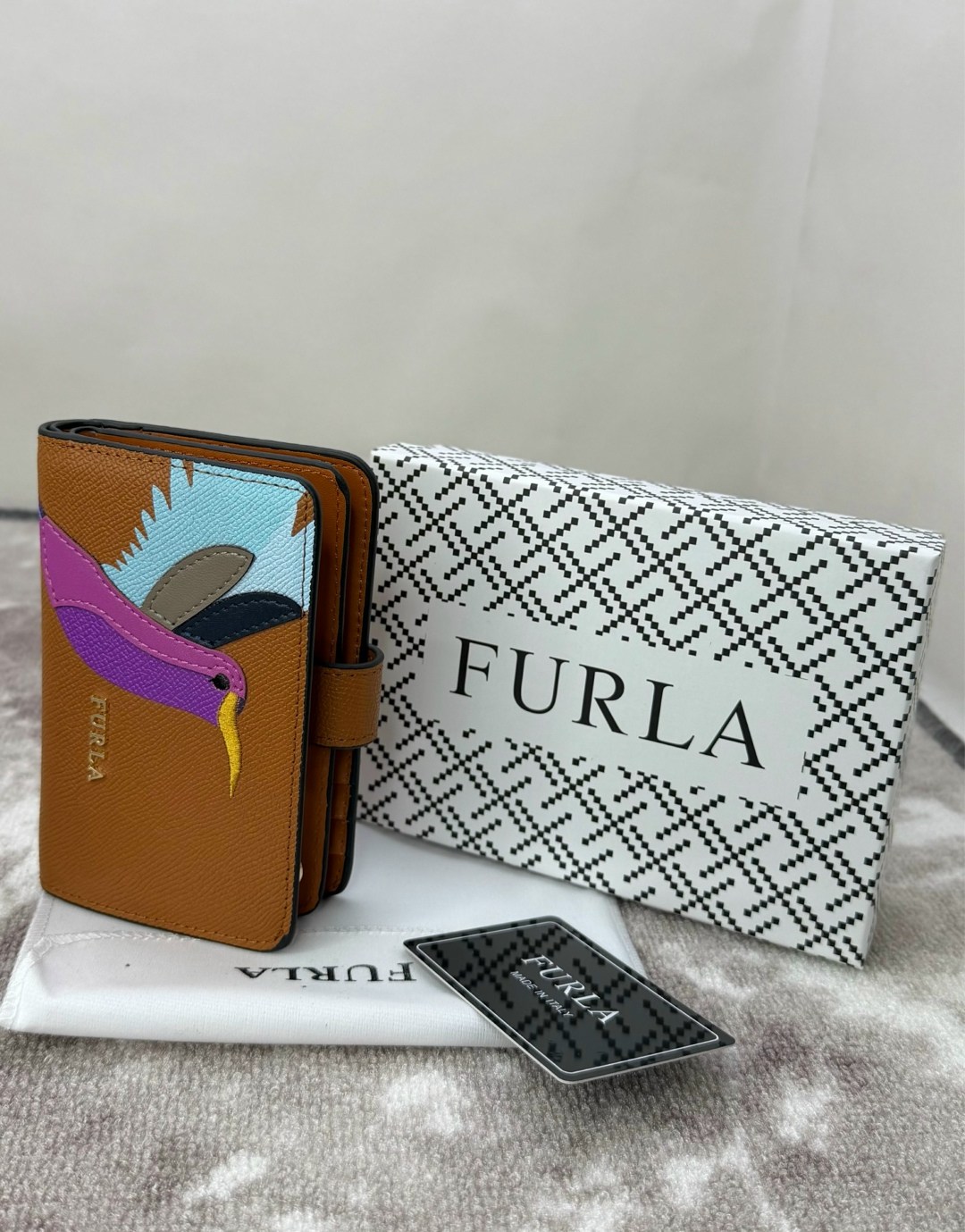 кошелек furla,кошелек женский furla f 2 черный,фурла кошелек с колибри,кошелек женский,furla колибри кошелек