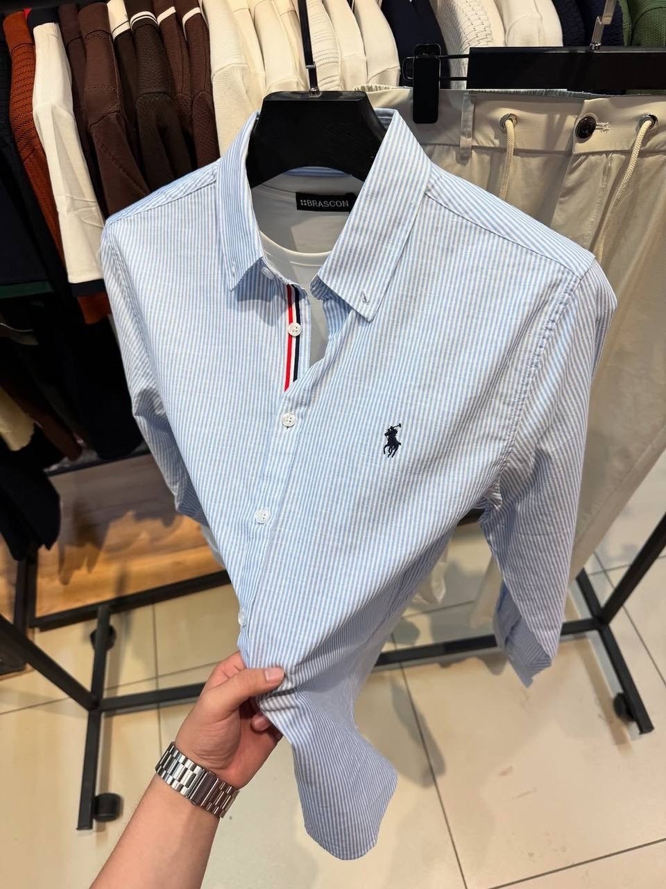рубашка polo ralph lauren,мужская мода,летние мужские костюмы,мужской костюм двойка рубашка,рубашка в полоску