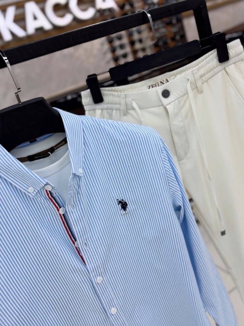 рубашка polo ralph lauren,мужская мода,летние мужские костюмы,мужской костюм двойка рубашка,рубашка в полоску