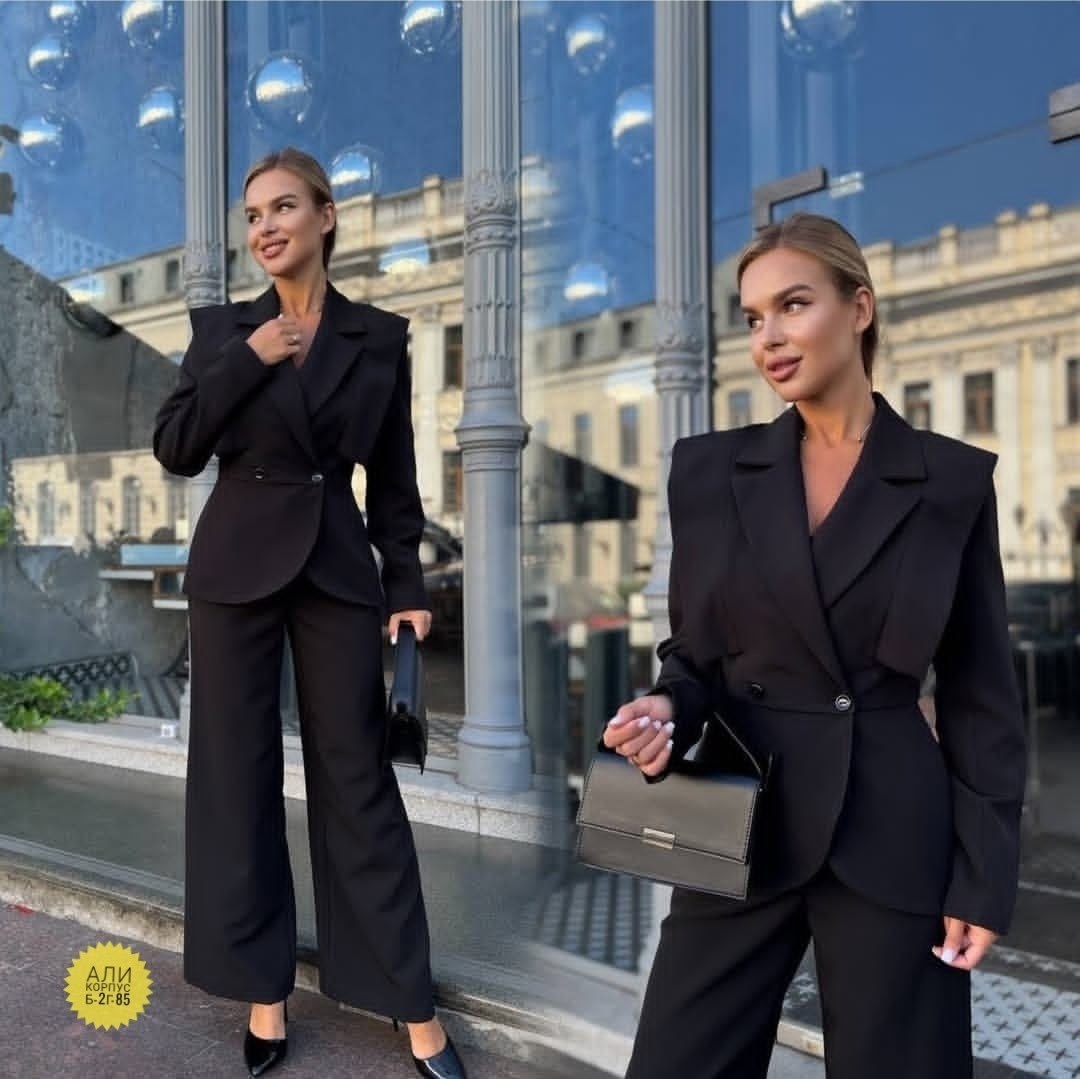 брючный костюм,женский брючный костюм,брючный костюм dilana vip 2026 черный,женский брючный костюм двойка,брючный костюм для женщин