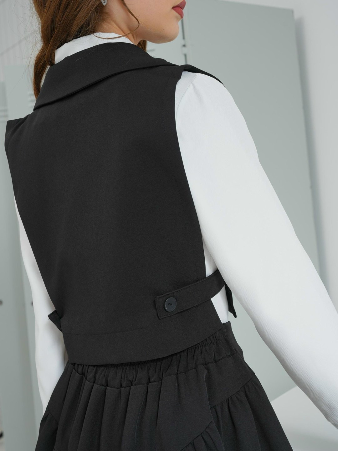 школьный костюм двойка с юбкой и жилетом sheng yuan fashion,костюм юбка с жилеткой школьный синий,школьный костюм двойка с юбкой и жилетом blacknina,костюм школьная форма жилетом likikids цвет темно-с