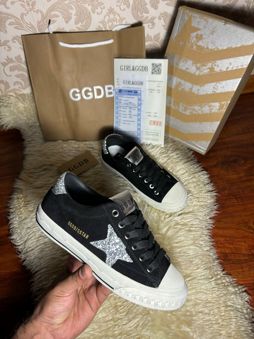 golden goose кеды hi star черный,кеды hi star с блестками golden goose черный,,кеды golden goose,кроссовки golden goose