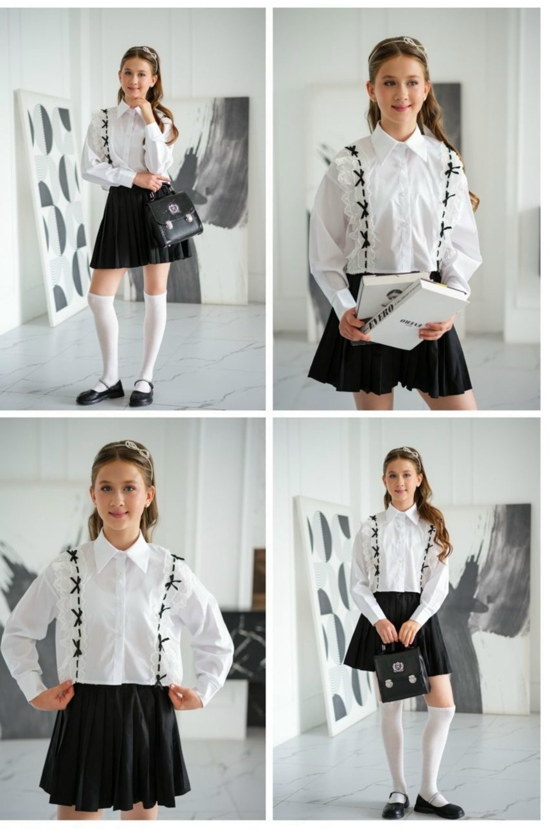 одежда для школьниц,черная школьная юбка для девочки mooriposh модель 0354,блузка школьная,школьная форма для девочек,школьная одежда для девочек