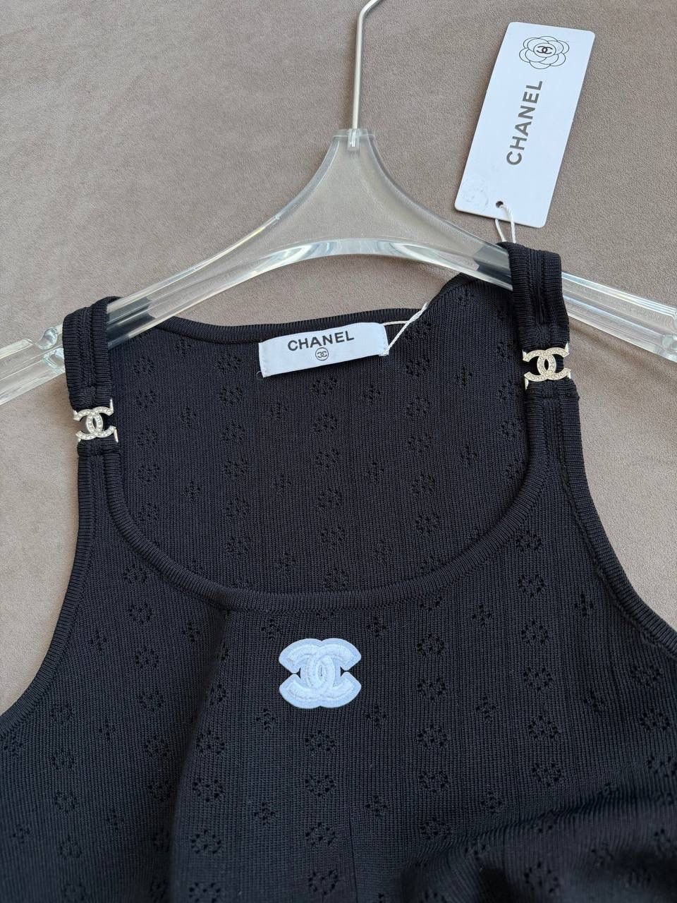 майка классическая chanel,майка шанель,майка женская с логотипом chanel,майка женская,chanel оригинал