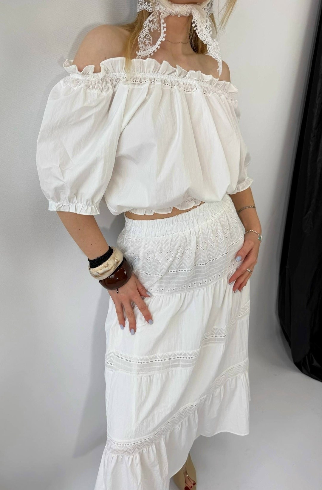 блузка бохо богемный шик cream lace,комплект летний юбка и блузка бохо богемный стиль milk lace,юбка бохо белая длинная с кружевом морская пена,блузка бохо богемный шик cream lace olgalevas,костюм с ю