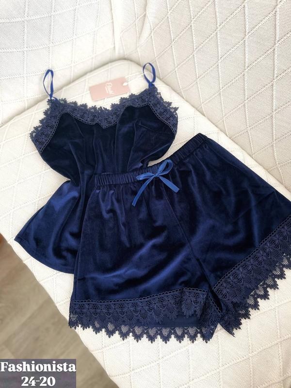 пижама из бархата,комплект женской пижамы,пижама женская,пижама велюровая женская с кружевом,пижама с кружевом