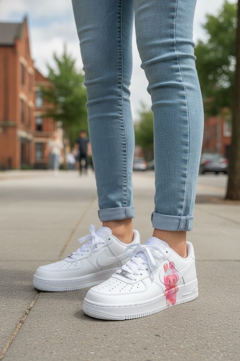 кроссовки,кроссовки женскиe, женская,кроссовки эко,nike air force 1 custom