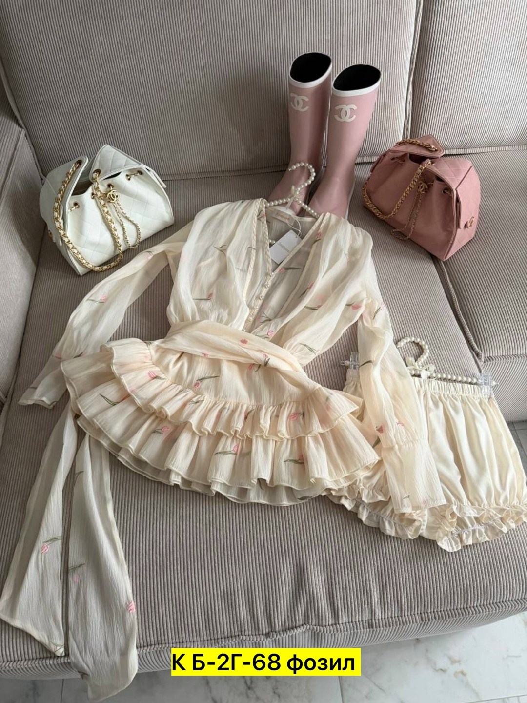 костюм летний юбка и блузка с воланами муслиновая herstyle 326251308,юбки,,женские костюмы
