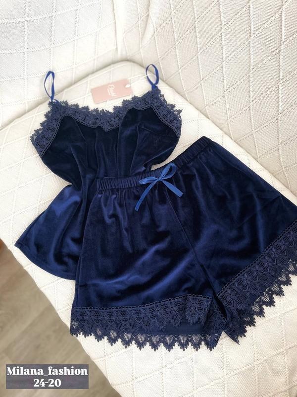 пижама из бархата,комплект женской пижамы,пижама женская,пижама с кружевом,пижама велюр
