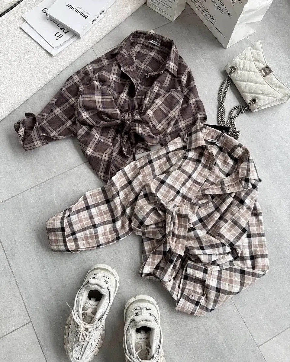 рубашка в клетку свободного кроя,рубашка в клетку,женская рубашка в клетку,рубашка в клетку с майкой beststyle,рубашка в клетку оверсайз