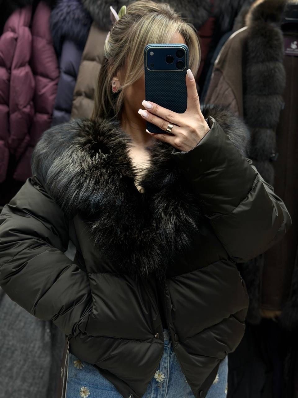 пуховик с натуральным мехом,пуховик,пуховик с мехом,пуховик женский,пуховик с натуральным мехом чернобурка/песец/лиса