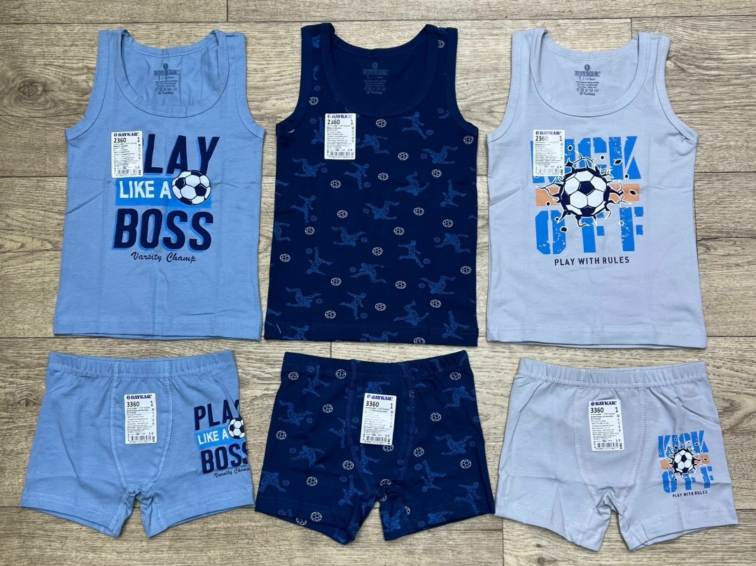 комплект белья для мальчика майка, трусы, baykar,комплект боксеры + майка байкар,комплект белья для мальчика майка трусы,комплект нижнего белья для мальчика майка,комплект майка и трусы для мальчика