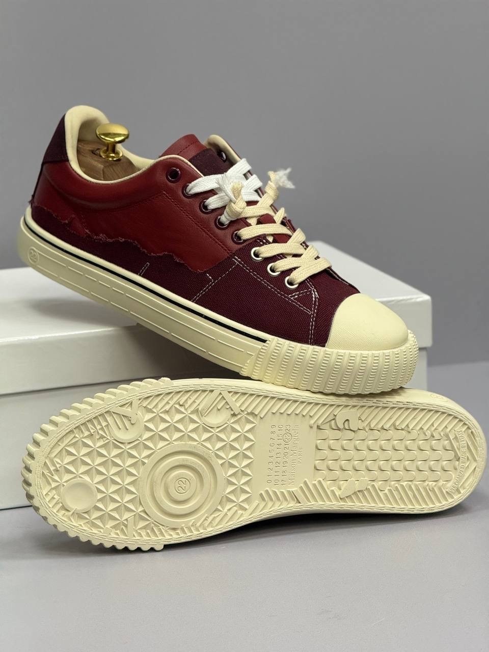 maison margiela кроссовки,кеды maison margiela evolution,,кроссовки бордовые,кроссовки кеды