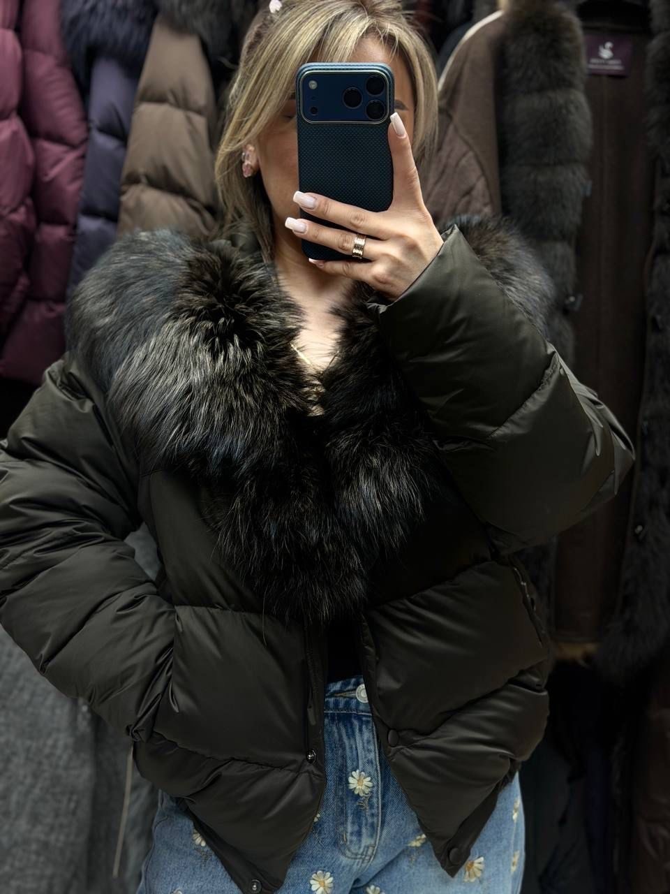 пуховик с натуральным мехом,пуховик,пуховик с мехом,пуховик женский,пуховик с натуральным мехом чернобурка/песец/лиса