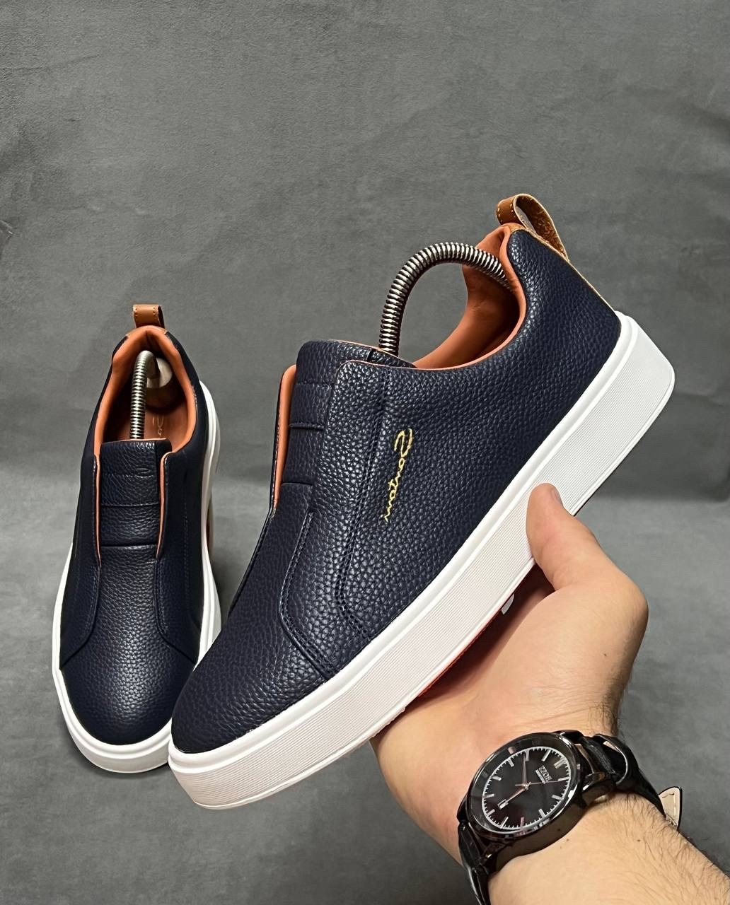 ,слипоны мужские,слипоны santoni,слипоны сантони мужские,слипоны мужские кожаные