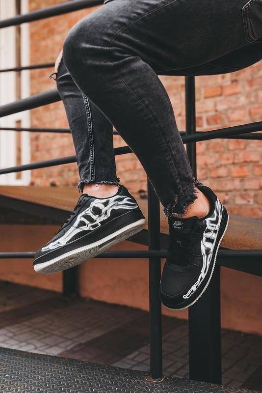 кроссовки nike air force 1 low,кросcовки nike air force 1,nike air force 1 skeleton black,мужские кроссовки nike air force 1,nike air force 1 low black skeleton