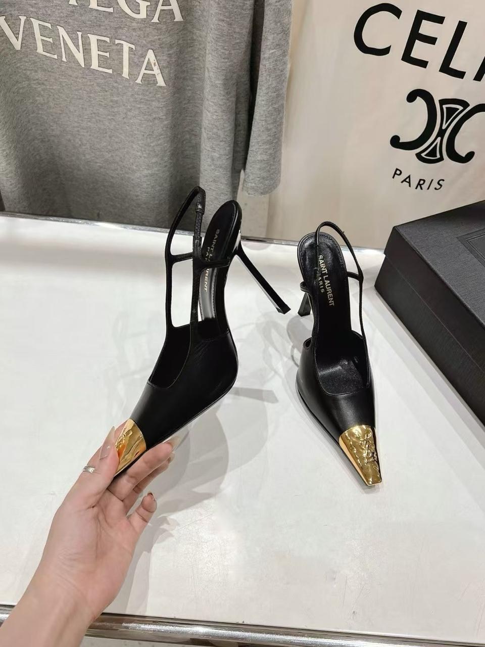 туфли женские yves saint laurent,туфли лодочки на плоской подошве с квадратным заос,женские туфли на высоком каблуке с острым носком,женские кожаные туфли saint laurent черные с золотым носком каблук