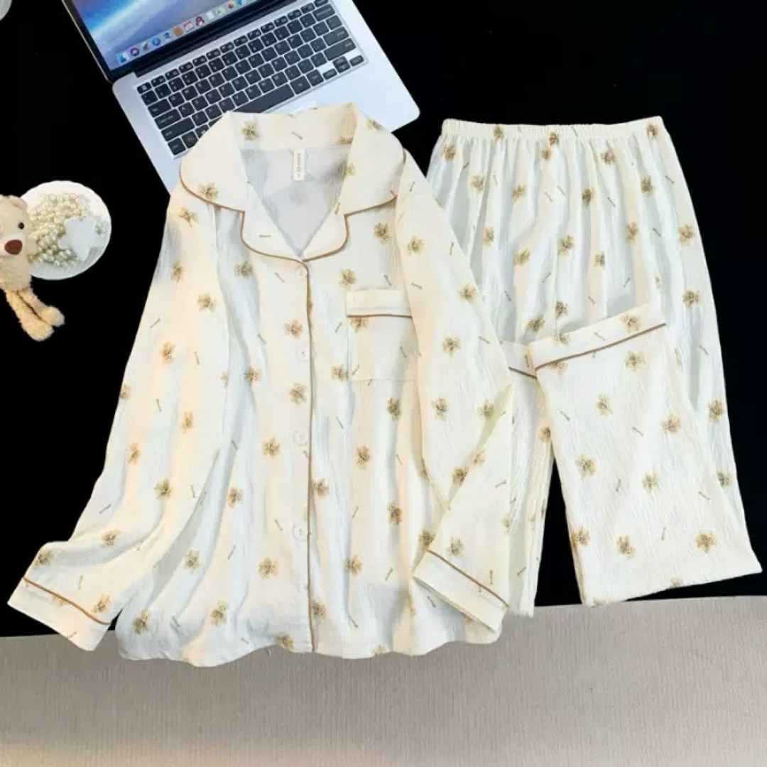 пижама женская,пижама хлопковая,пижама со штанами больших размеров yongyao fashion,комплект пижама,пижам