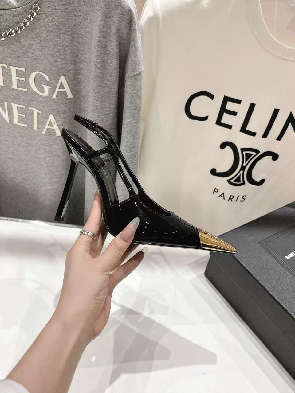 туфли женские yves saint laurent,туфли лодочки на плоской подошве с квадратным заос,женские туфли на высоком каблуке с острым носком,женские кожаные туфли saint laurent черные с золотым носком каблук