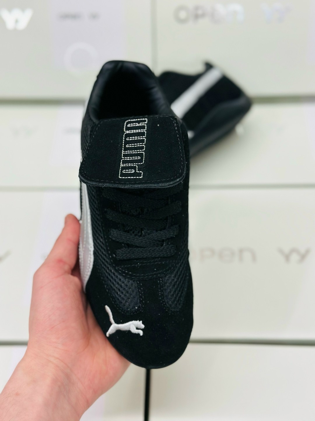 кроссовки puma x open yy speedcat черные,кроссовки puma,кроссовки puma speedcat,кроссовки,кроссовки замша